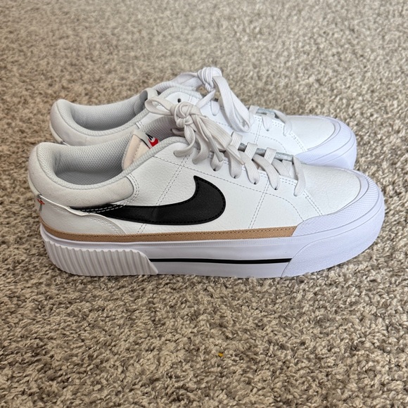 Nike Shoes - Women's Nike Court Legacy Lift white/black-hemp-team orange size 9 New IN Box